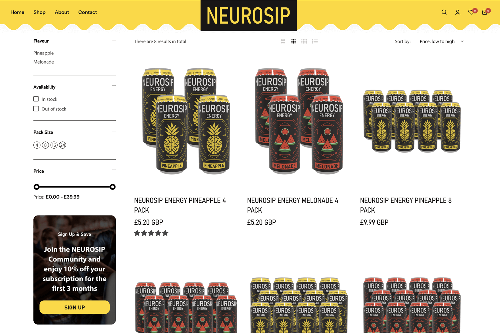 Neurosip online shop