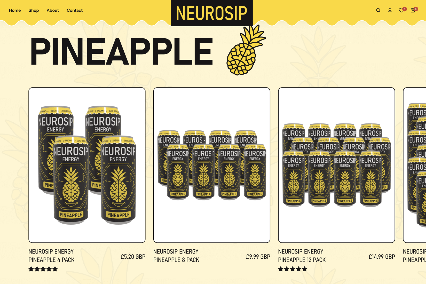 Neurosip pineapple drink design