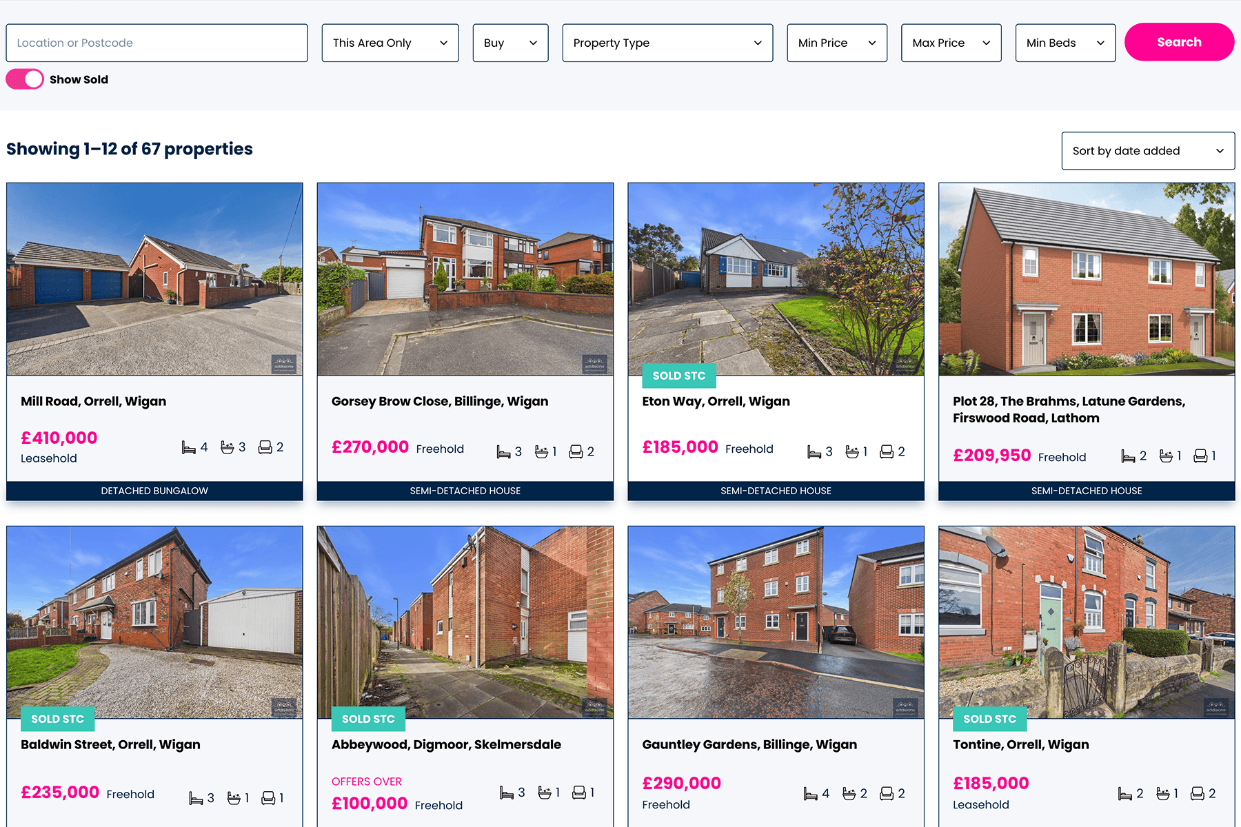 Advanced Property Search Interface with Custom Filters and Real-Time Sales Listings Advanced Property Search Interface with Custom Filters and Real-Time Sales Listings